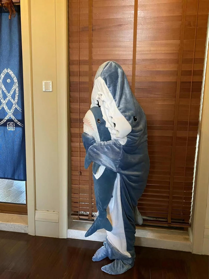 Wearable Shark Blanket Hoodie Onesie Adults/Kids