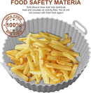 Axooms Non-Stick Silicone Pot for Air Fryer, 2-Pack, Food-Safe Air Fryer Liners as Alternative to Flammable Parchment Paper, Oven Basket, Fits 3-5 Quart, 2 Pieces