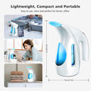 HiLIFE Steamer for Clothes, Portable Handheld Clothing Steamer, 240ml Big Capacity, 700W, Strong Power, Fabric Quick Wrinkle Remover with Brush for Home, Office(ONLY 120V) -Blue