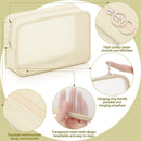 Axooms 4-Piece Mesh Makeup Bag Set, Clear Travel Cosmetic Bags with Zippers, Small Toiletry Pouches in Multiple Sizes