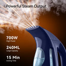 HiLIFE Steamer for Clothes, Portable Handheld Clothing Steamer, 240ml Big Capacity, 700W, Strong Power, Fabric Quick Wrinkle Remover with Brush for Home, Office(ONLY 120V) -Blue