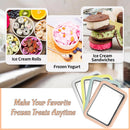 Rolled Ice Cream Maker | Instant Ice Cream Machine, White | 2 Spatulas, Frozen Yogurt Pan, DIY, Fun Family Activity for Parents & Kids, Quick Gelato Tray