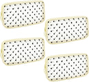 Axooms 4-Piece Small Nylon Mesh Zipper Bag Set, Multipurpose Cosmetic Pouches for Travel, Office Supplies and Travel Accessories, Black, Size S