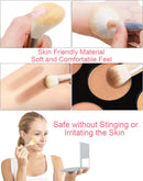 Axooms Mini Travel Makeup Brush Set for Women with Case & Mirror, 5 Pieces, Apricot
