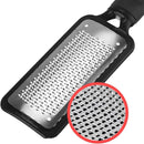 Axooms Stainless Steel Foot File & Callus Remover, Pedicure Foot Scrubbing Tools, 3-Piece Pack, Black