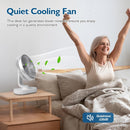 Axooms 4000mAh Double-Ended Spray Fan, Cool Air, 3 New Speeds 2025, USB-C Rechargeable with LED Light Cooler, Touch & Remote Control, 280ml Water Tank, Ice Fill (White)