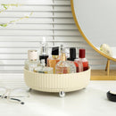 Axooms 360° Rotating Perfume and Makeup Organizer Tray, Large, Ivory White