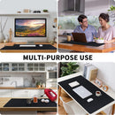 PU Leather Desk Mat Protector – 80×40 cm Large Non-Slip, Waterproof Writing & Mouse Pad (Black)
