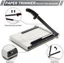 Axooms A4 Metal Paper Cutter, Cutting Capacity up to 10 Sheets, 12 Inch Cutting Length, Manual Heavy Duty Paper Cutter with Safety Guard and Blade Lock for Paper, Photo