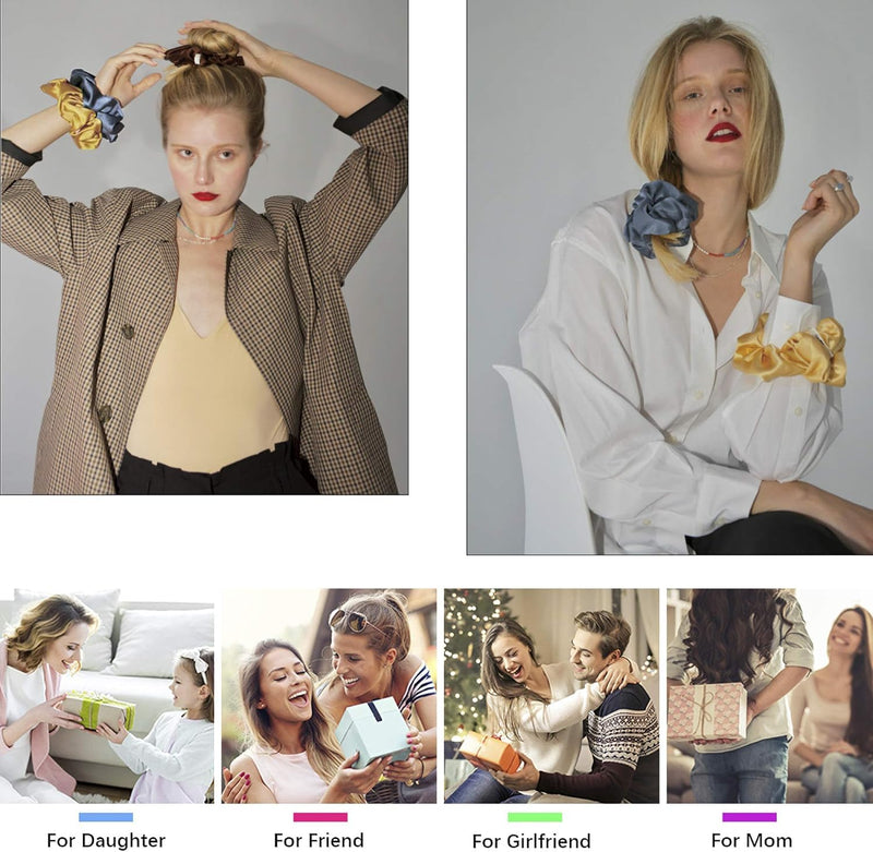 Silk Hair Scrunchies for Women