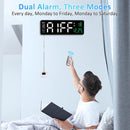 Large Digital Wall Clock with Remote Control - 16"