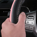 Axooms Leather Steering Wheel Protection Cover , Non-Slip and Breathable Microfiber Protective Cover, Universal Fit for Most Cars (Beige)