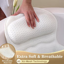 Axooms Luxury Bath Pillow for Bathtub, Soft 3D Air-Mesh Cushion with 6 Non-Slip Suction Cups