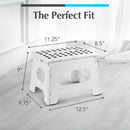 Handy Laundry Folding Step Stool 9 Inch, Black, Non-Slip Holds 300 lbs | 9 Inch, Black, Foldable Collapsible Step Stool, Non-Slip, Holds 300 lbs, Kitchen Bathroom Bedroom, Adults