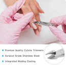 Axooms Stainless Steel Cuticle Nippers, 8-Pack, Pointed-Blade Cuticle & Dead Skin Trimmers for Manicure and Pedicure