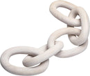 Axooms Wooden Decorative Chain - 5 Link, Home, Office & Party Decor (White)