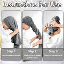 Axooms 1-Piece Microfiber Hair Drying Towel Wrap, Quick-Absorbing Anti-Frizz Turban with Button for Women's Long Wet Hair