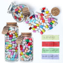 Axooms Capsule Letter Message in a Bottle - Cute Capsule Love Letter Gift for Friend/Girlfriend - Message Pills for Valentine's Day, Birthday, Mother's Day Gift (Mixed Colors 50 Pieces)