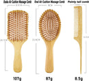 Axooms 3-Piece Natural Bamboo Hair Brush Set for Women, Men & Babies, Detangling Brushes for Wet, Dry, Curly, Thick & Straight Hair