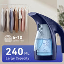 HiLIFE Steamer for Clothes, Portable Handheld Clothing Steamer, 240ml Big Capacity, 700W, Strong Power, Fabric Quick Wrinkle Remover with Brush for Home, Office(ONLY 120V) -Blue