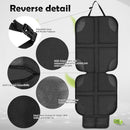 Axooms Car Seat Protector for Child Seat Pad, Pack of 2 ISOFIX Seat Protectors, Car Child Seat, Non-Slip and Waterproof with Thick Padding and 2 Mesh Pockets