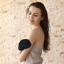 Axooms Exfoliating Glove Dead Skin Remover - Body Scrubber Exfoliator, Deep Exfoliating Mitt for Body, Double Layer Exfoliating Gloves for Dead Skin, Tan Removal for Face and Body (Black)