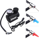 Axooms 12V Portable Tire Inflator, 300 PSI Car Air Compressor with Pressure Gauge and Multi-Nozzle Adapter Kit for Cars, Bikes and Inflatables