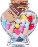 Axooms Capsule Letter Message in a Bottle - Cute Capsule Love Letter Gift for Friend/Girlfriend - Message Pills for Valentine's Day, Birthday, Mother's Day Gift (Mixed Colors 50 Pieces)