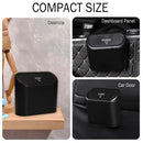 Axooms Car Trash Can with Lid, Mini Auto Garbage Bin Organizer, Automotive Storage Container, Suitable for Vehicle, Home, and Office