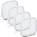 Axooms 4-Piece Mesh Makeup Bag Set, Clear Travel Cosmetic Bags with Zippers, Small Toiletry Pouches in Multiple Sizes