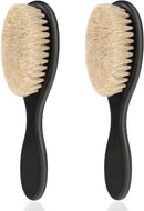 Axooms Men's Beard & Barber Cleaning Brush Set with Wooden Handle, 2 Pieces