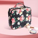 Axooms Cosmetics Storage Bag with Adjustable Compartments, Black, 25 × 22 × 9 cm