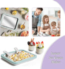 Rolled Ice Cream Maker | Instant Ice Cream Machine, White | 2 Spatulas, Frozen Yogurt Pan, DIY, Fun Family Activity for Parents & Kids, Quick Gelato Tray