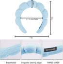 Axooms Soft Terry-Cloth Spa Headband for Face Washing, Makeup, and Skincare, Non-Slip Puffy Hair Band