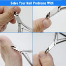 Axooms Professional Stainless-Steel Cuticle Nipper, Surgical-Grade Half-Jaw Nail and Dead Skin Trimmer with Double Spring