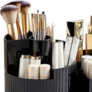 Axooms Desktop Makeup Organizer & Cosmetics Storage Box with Makeup Brush and Eyeshadow Palette Holder, Ivory