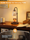 Candle Warmer Lamp with Timer Home Decor Birthday Gifts for Women | Dimmable Candle Warmer for Jar Candles, Height Adjustable Wax Melts Warmer,Room Decor House Warming Gifts New