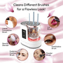 Axooms 3-in-1 Electric Makeup Brush Cleaner, Dryer, and Storage System, USB-Powered