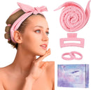 Axooms Heatless Curling Rod Headband with Hair Clips and Scrunchies