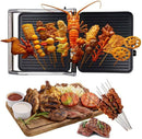 Axooms 2000W Electric Grill & Steak Maker – Non-Stick Plates, 180° Open Flat, Adjustable Temperature (80–200°C), Stainless Steel Sandwich Press & Indoor BBQ with Removable Drip Tray