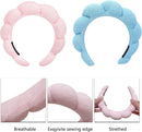 Axooms Soft Terry-Cloth Spa Headband for Face Washing, Makeup, and Skincare, Non-Slip Puffy Hair Band