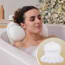 Axooms Luxury Bath Pillow for Bathtub, Soft 3D Air-Mesh Cushion with 6 Non-Slip Suction Cups
