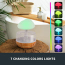 Axooms Cloud Rain Distributor – Raindrop Air Humidifier, Mushroom Waterfall Lamp, Anxiety & Stress Relief, Improves Sleep & Focus, Soothing Sound (Rain Cloud) – Plastic