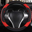 Axooms Leather Steering Wheel Protection Cover , Non-Slip and Breathable Microfiber Protective Cover, Universal Fit for Most Cars (Beige)