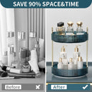 Axooms 360° Rotating Makeup Organizer for Bathroom Countertop, 3-Tier Cosmetic and Perfume Storage Shelf, Gold