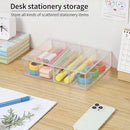 Axooms 4-Drawer Clear Acrylic Sunglasses Organizer, Divided Display Storage Box for Jewelry, Cosmetics, Watches, Makeup Brushes, and Eyeglasses