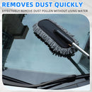 Axooms 2-Pack Microfiber Car Dusters, Scratch-Free Exterior Dusting Brushes with Extendable Handles for Interior and Exterior Cleaning (Blue Gray)
