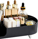Axooms Desktop Makeup Organizer & Cosmetics Storage Box with Makeup Brush and Eyeshadow Palette Holder, Ivory