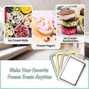 Rolled Ice Cream Maker | Instant Ice Cream Machine, White | 2 Spatulas, Frozen Yogurt Pan, DIY, Fun Family Activity for Parents & Kids, Quick Gelato Tray