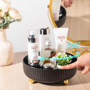 Axooms 360° Rotating Perfume and Makeup Organizer Tray, Large, Ivory White